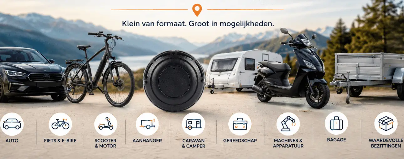 Toepassingen magnetische GPS tracker voor auto fiets en scooter